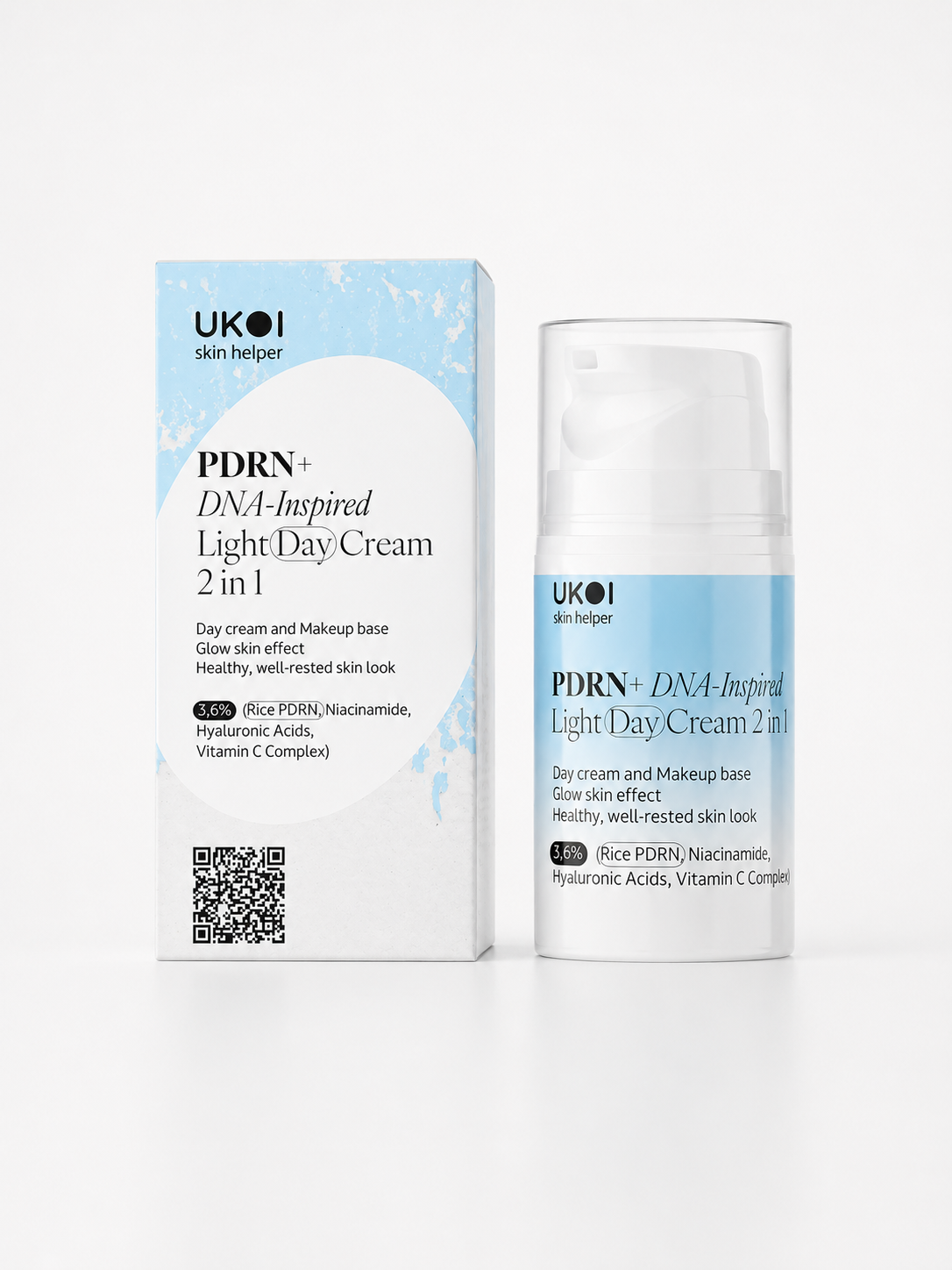 PDRN+ DNA-Inspired Light Day Cream 2 in 1 with outer packaging