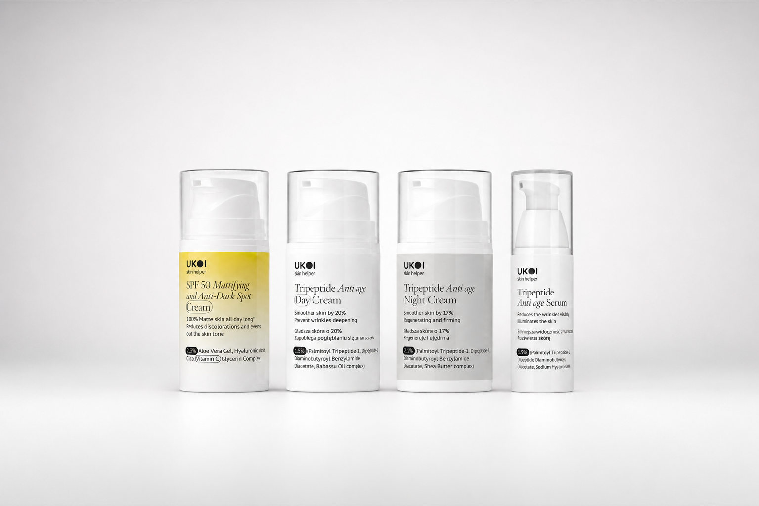 UKOI Tripeptide Anti-Age Set + FREE SPF 50