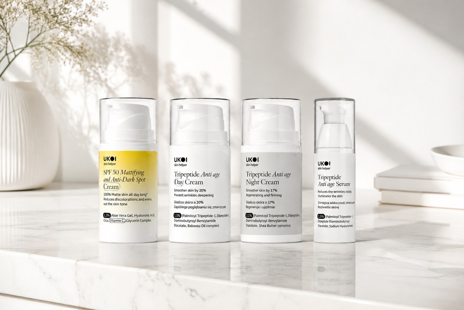 UKOI Tripeptide Anti-Age Set + FREE SPF 50